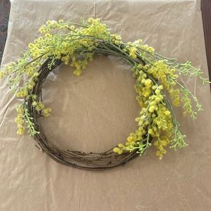 Hearth and hand yellow floral wreath